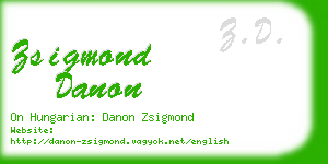 zsigmond danon business card